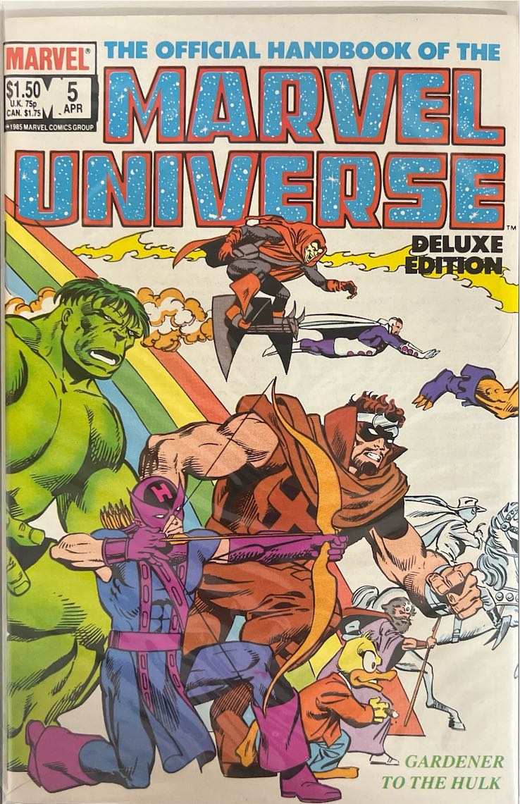 The Official Handbook of the Marvel Universe, #005, Deluxe Edition (Marvel Comics, 1985) - Direct Sales