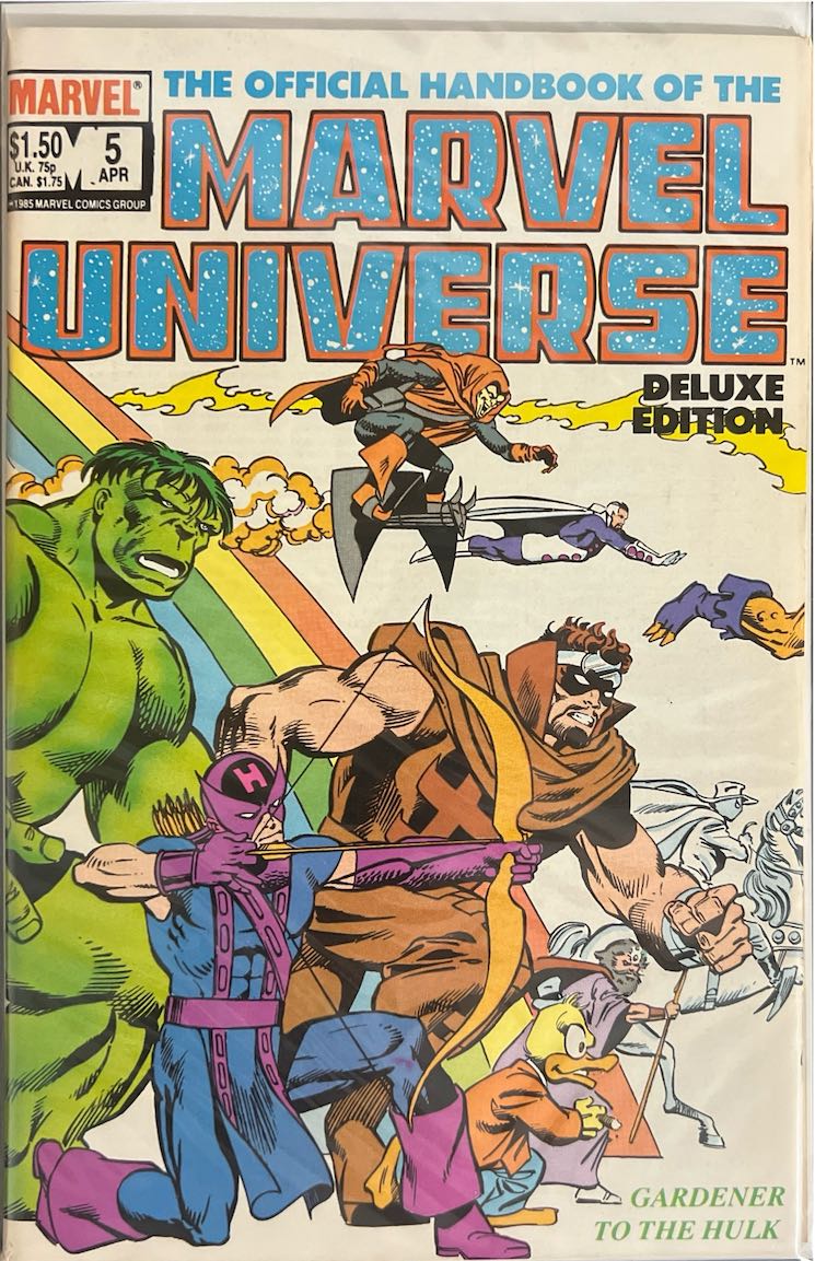 The Official Handbook of the Marvel Universe, #005, Deluxe Edition (Marvel, 1985) - Direct Sales
