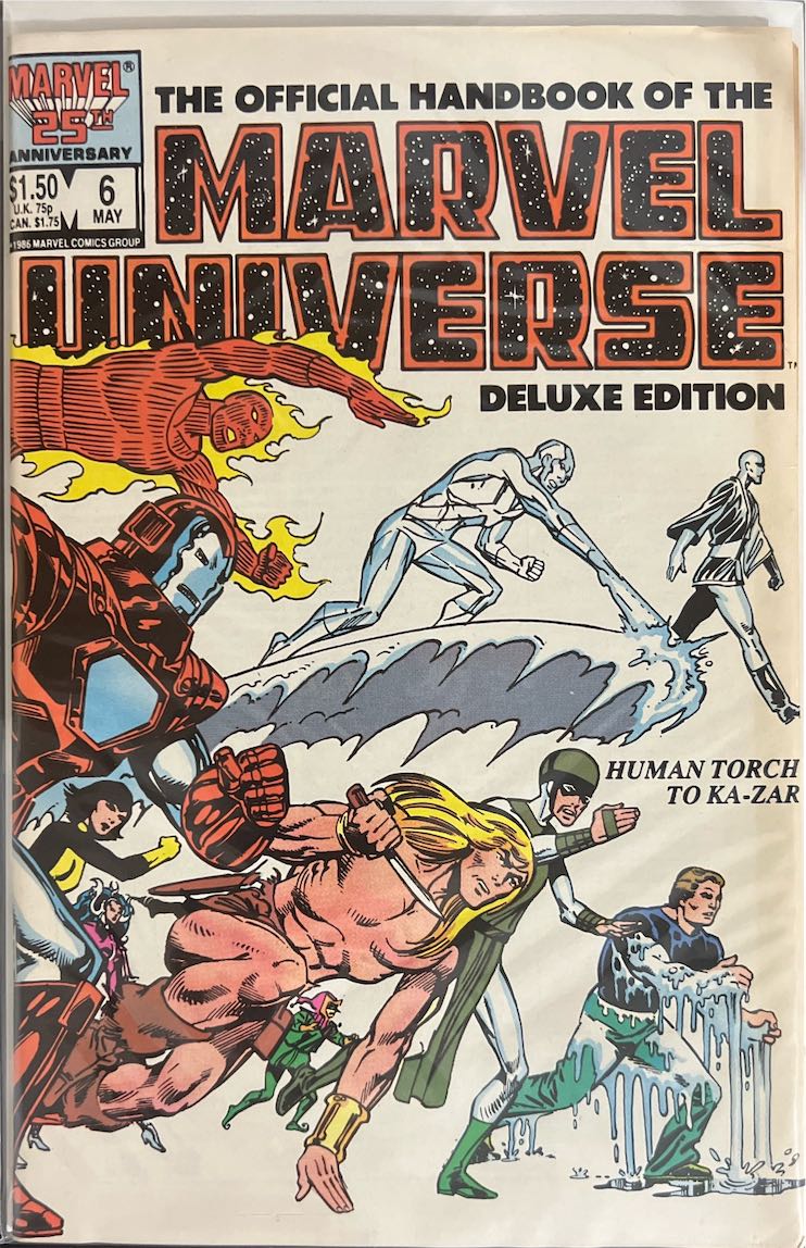 The Official Handbook of the Marvel Universe, #006, Deluxe Edition (Marvel, 1986) - Direct Sales