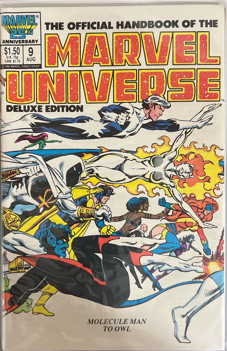 The Official Handbook of the Marvel Universe, #009, Deluxe Edition (Marvel, 1986) - Direct Edition