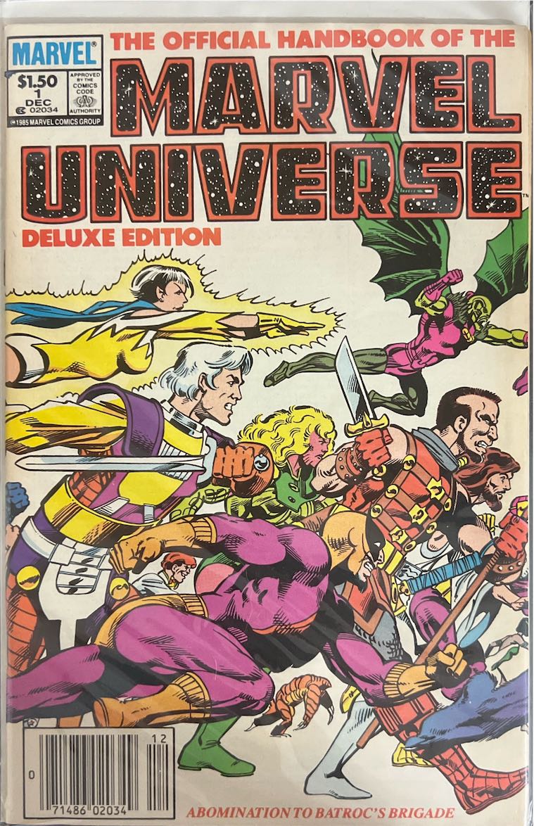 The Official Handbook of the Marvel Universe, #001, Deluxe Edition (Marvel, 1985) - Direct Sales