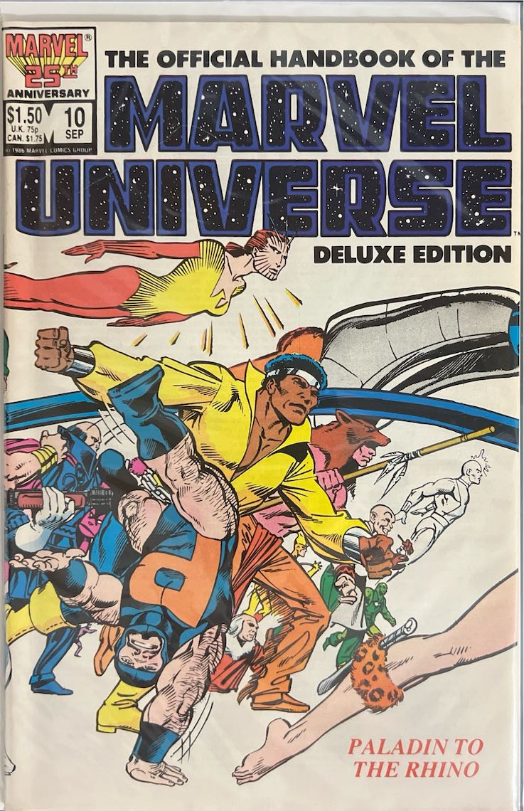 The Official Handbook of the Marvel Universe, #010, Deluxe Edition (Marvel Comics, 1986) - Direct Sales