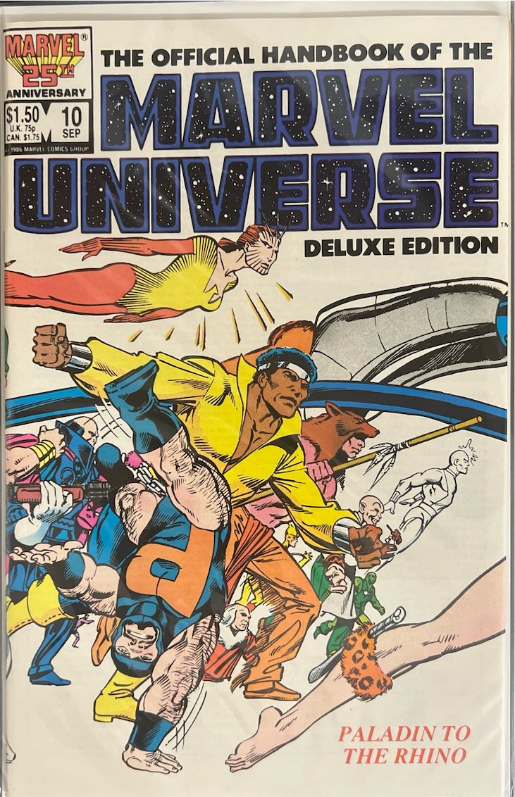 The Official Handbook of the Marvel Universe, #010, Deluxe Edition (Marvel Comics, 1986) - Direct Sales