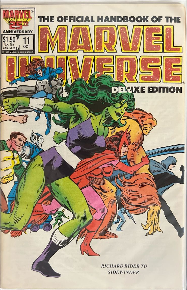 The Official Handbook of the Marvel Universe, #011, Deluxe Edition (Marvel, 1986) - Direct Sales