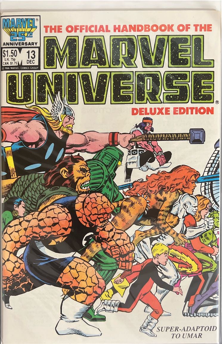 The Official Handbook of the Marvel Universe, #013, Deluxe Edition (Marvel Comics, 1986) - Direct Sales