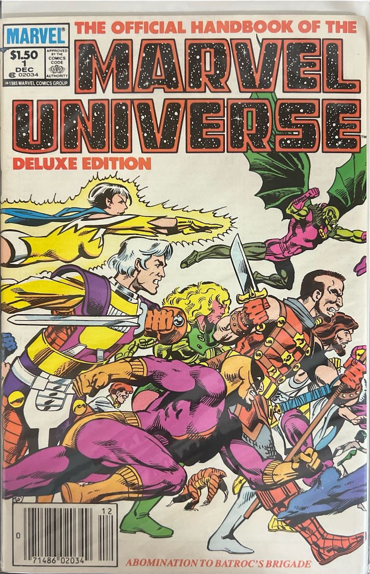 The Official Handbook of the Marvel Universe, #001, Deluxe Edition (Marvel, 1985) - Direct Edition