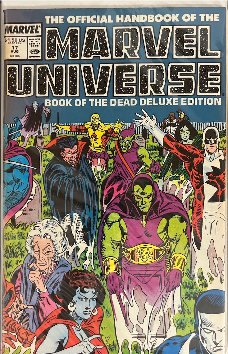 The Official Handbook of the Marvel Universe, #017, Book of the Dead Deluxe Edition (Marvel, 1986) - Direct Sales