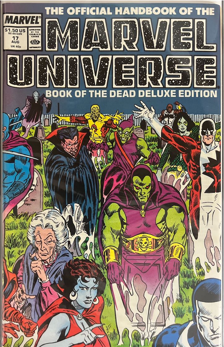 The Official Handbook of the Marvel Universe, #017, Book of the Dead Deluxe Edition (Marvel, 1986) - Direct Sales Edition
