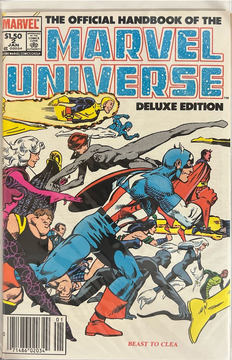 The Official Handbook of the Marvel Universe, #002, Deluxe Edition (Marvel, 1985) - Direct Sales
