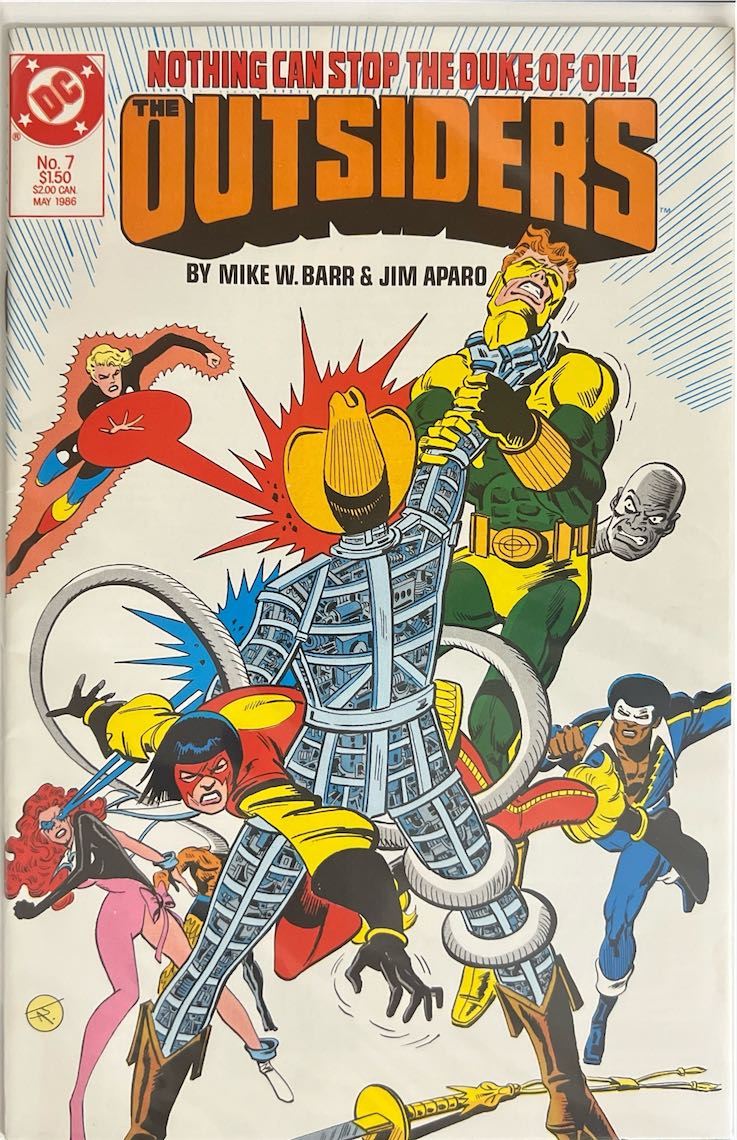 The Outsiders, #007, Nothing Can Stop the Duke of Oil! (DC Comics, 1986) - Direct Sales
