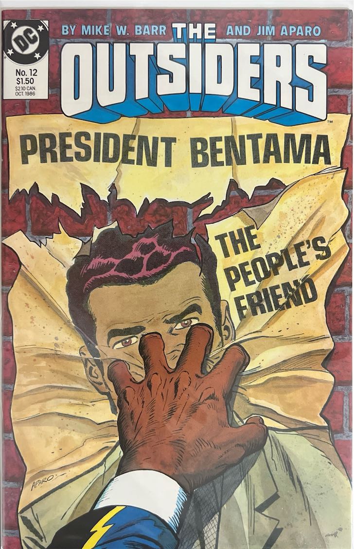 The Outsiders, #012, President Bentama (DC Comics, 1986) - Direct Sales