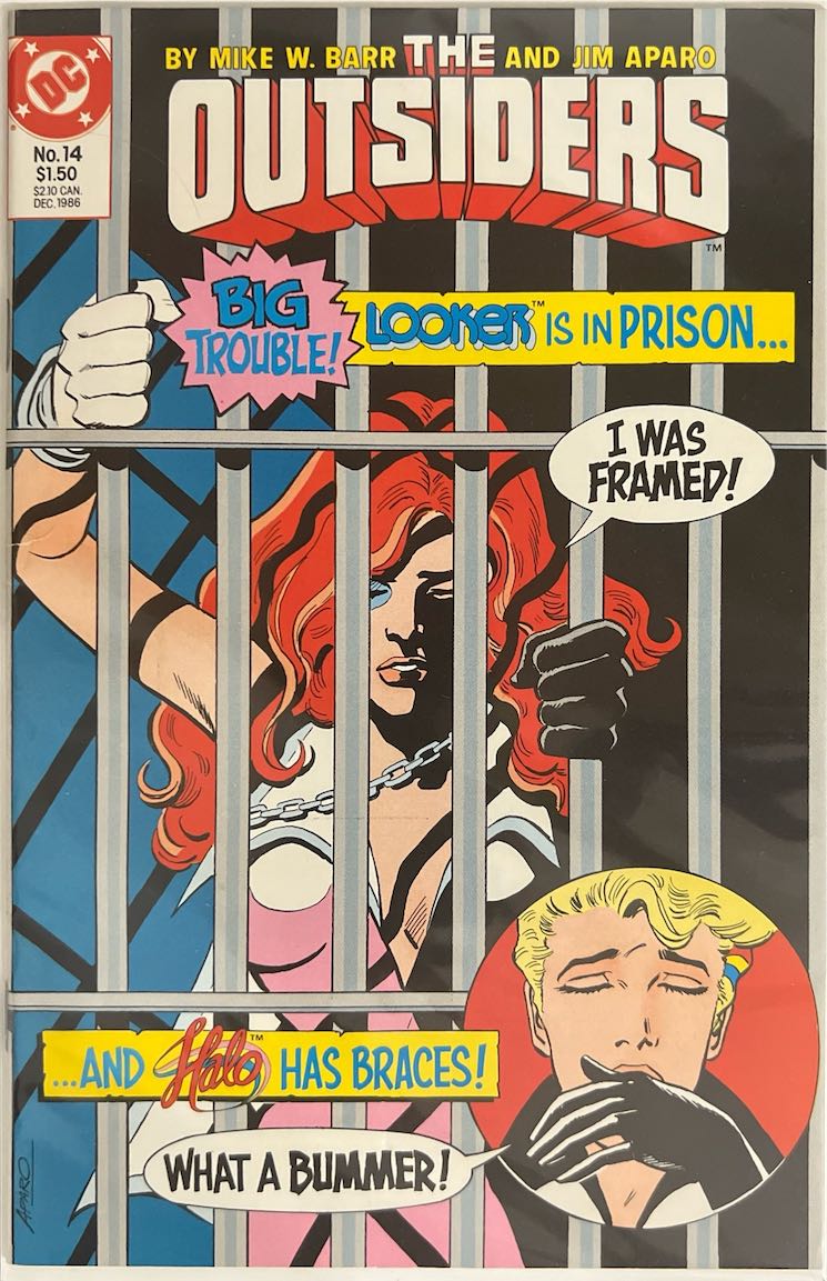 The Outsiders, #014, Big Trouble! Looker is in Prison... (DC Comics, 1986) - Direct Sales