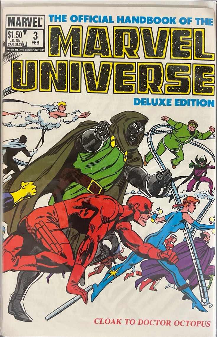 The Official Handbook of the Marvel Universe, #003, Deluxe Edition (Marvel, 1985) - Direct Sales