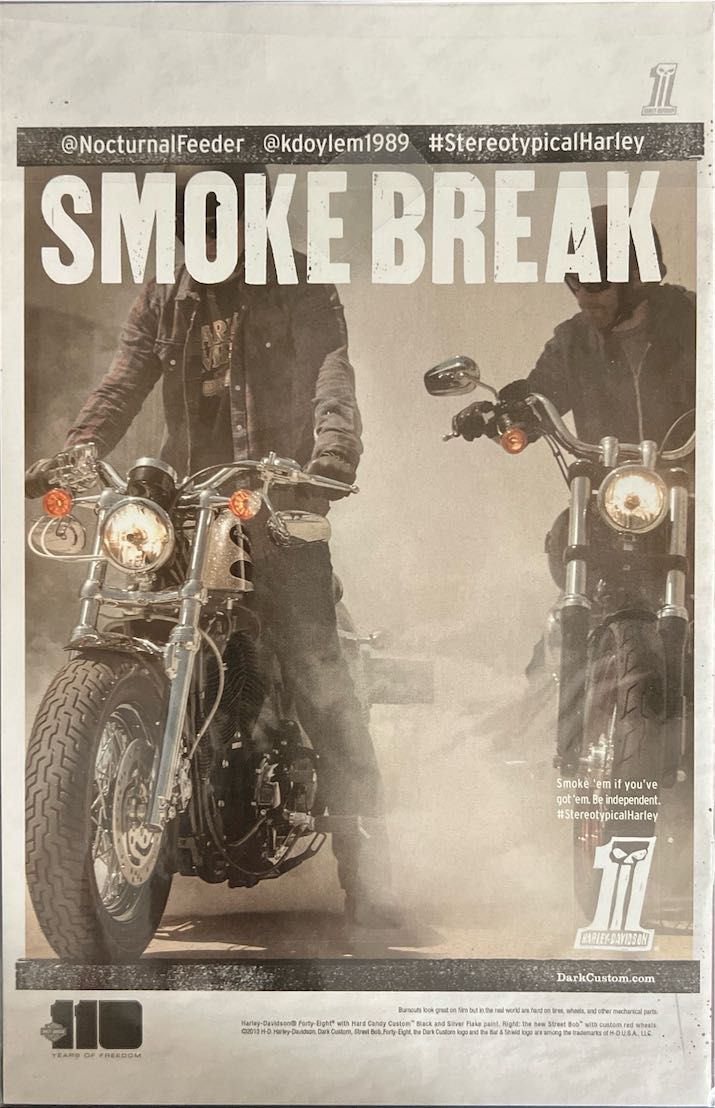 Smoke Break (Harley-Davidson, 2013) - Ad Cover