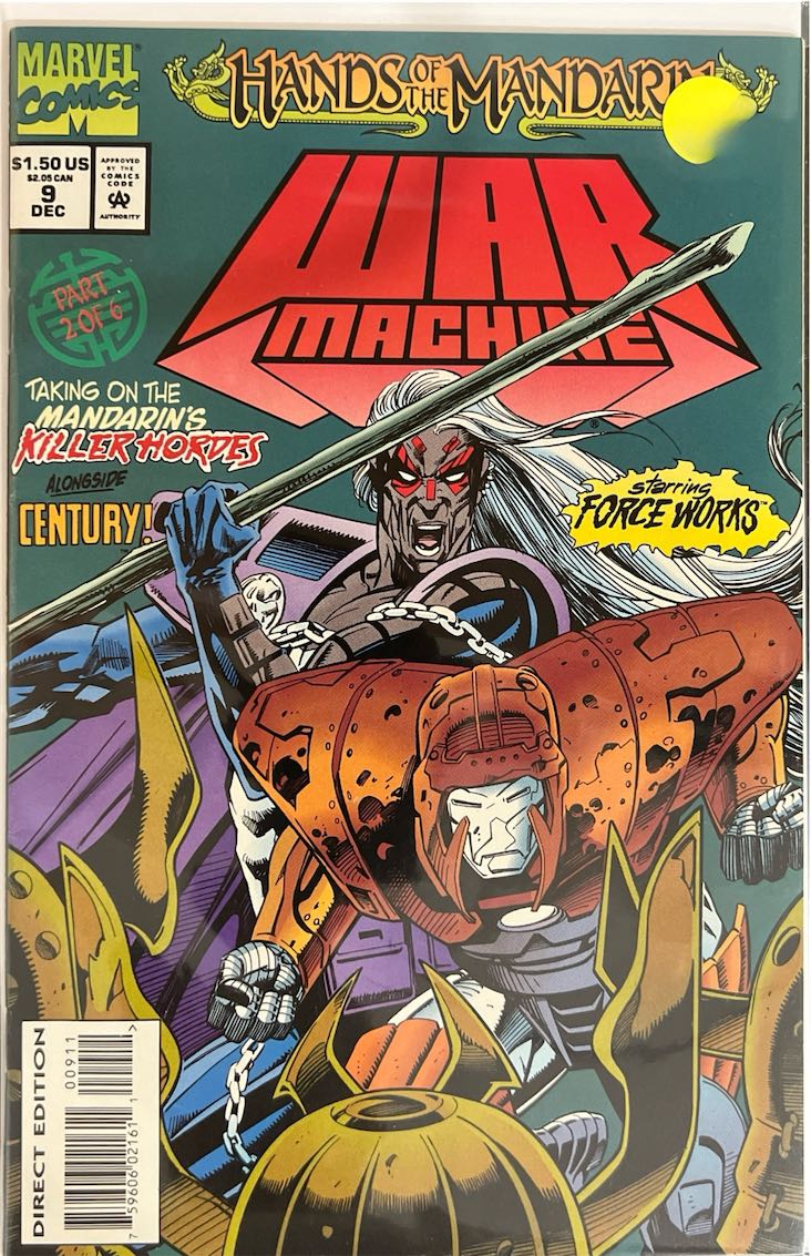 War Machine, #009, Hands of the Mandarin: Part 2 of 6 (Marvel, 1994) - Direct Edition
