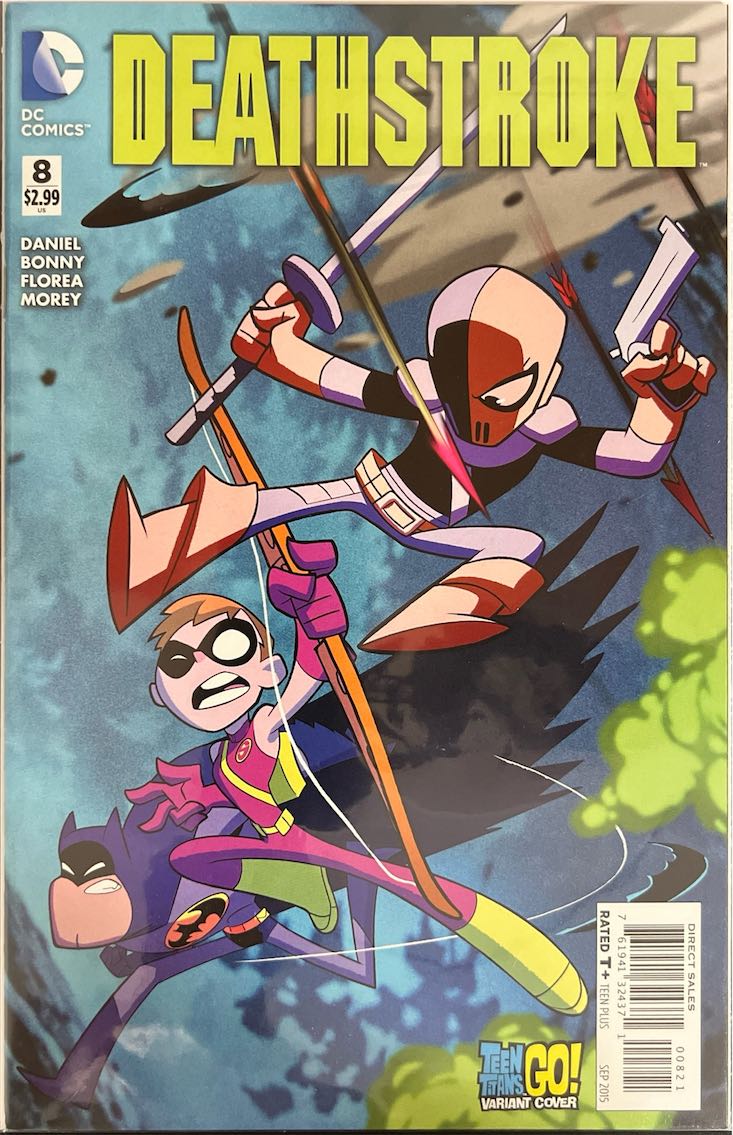 Deathstroke, #008 (DC Comics, 2014) - Teen Titans GO! Variant Cover