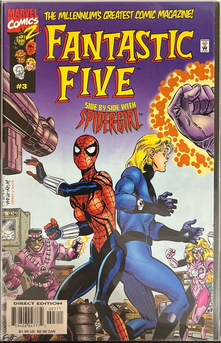 Fantastic Five, #003, Side by Side with Spidergirl (Marvel Comics, 1999) - Direct Edition