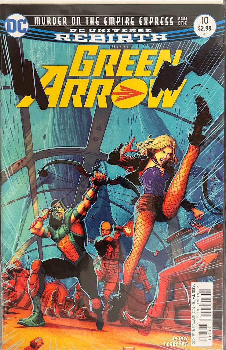 Green Arrow, #010, Murder on the Empire Express Part One (DC Universe Rebirth, 2017) - Direct Sales