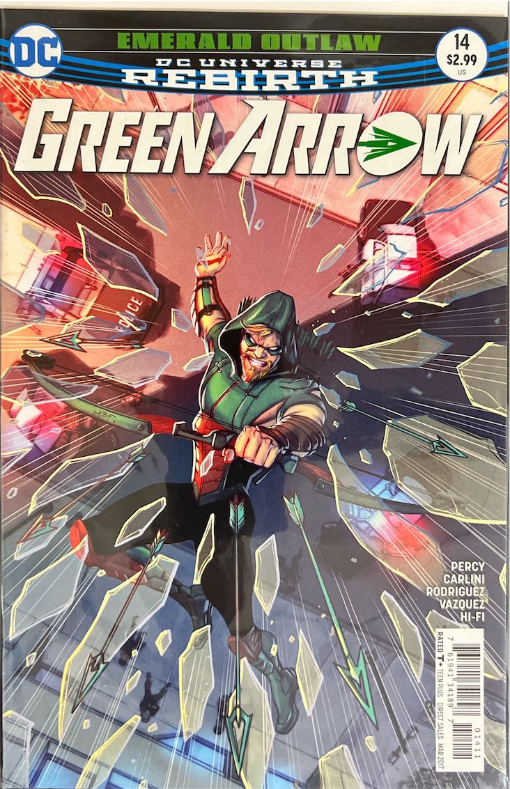 Green Arrow, #014, Emerald Outlaw (DC Comics, 2017) - Direct Sales