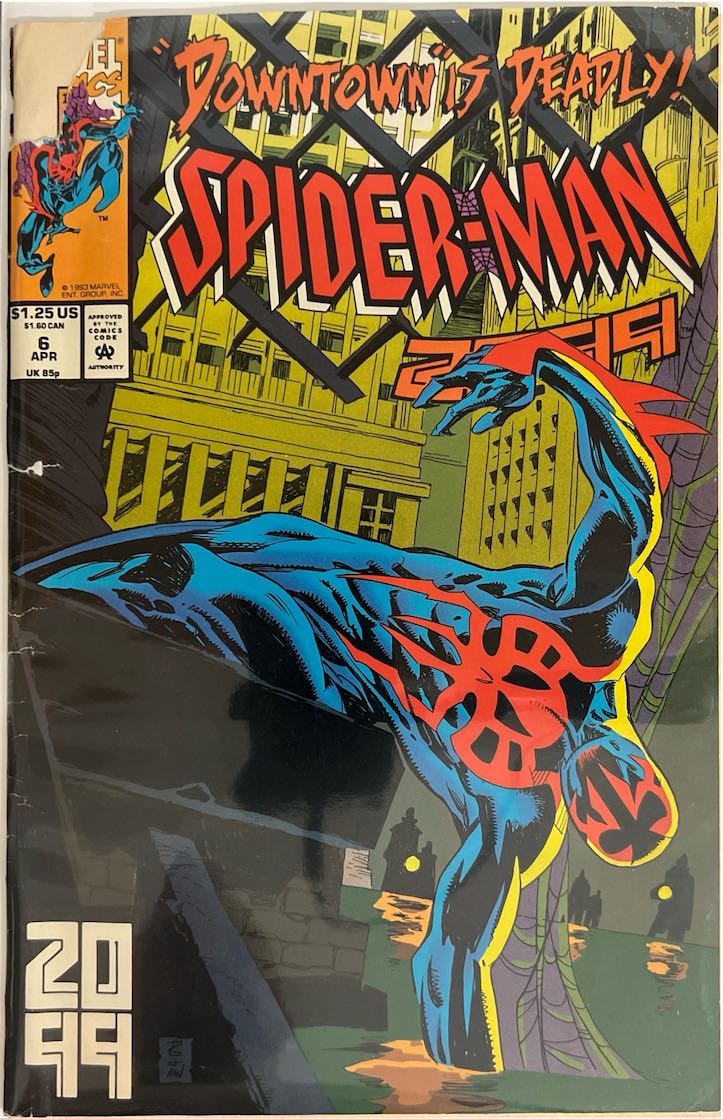 Spider-Man 2099, #006, Downtown Is Deadly! (Marvel, 1993) - Direct Edition