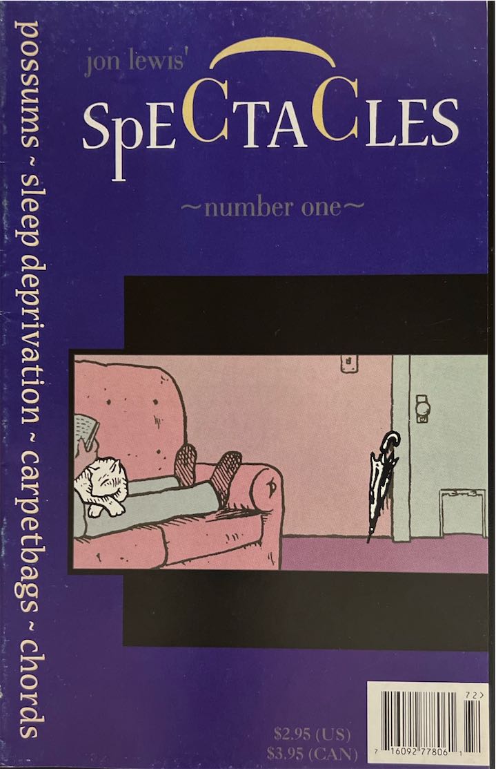 Jon Lewis' Spectacles, #001, Possums - Sleep Deprivation - Carpetbags - Chords (Oni Press, 2000) - Direct Sales