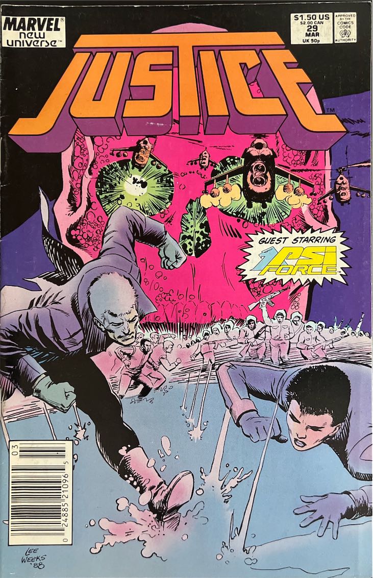 Justice, #029, Guest Starring Psi-Force! (Marvel, 1988) - Direct Sales