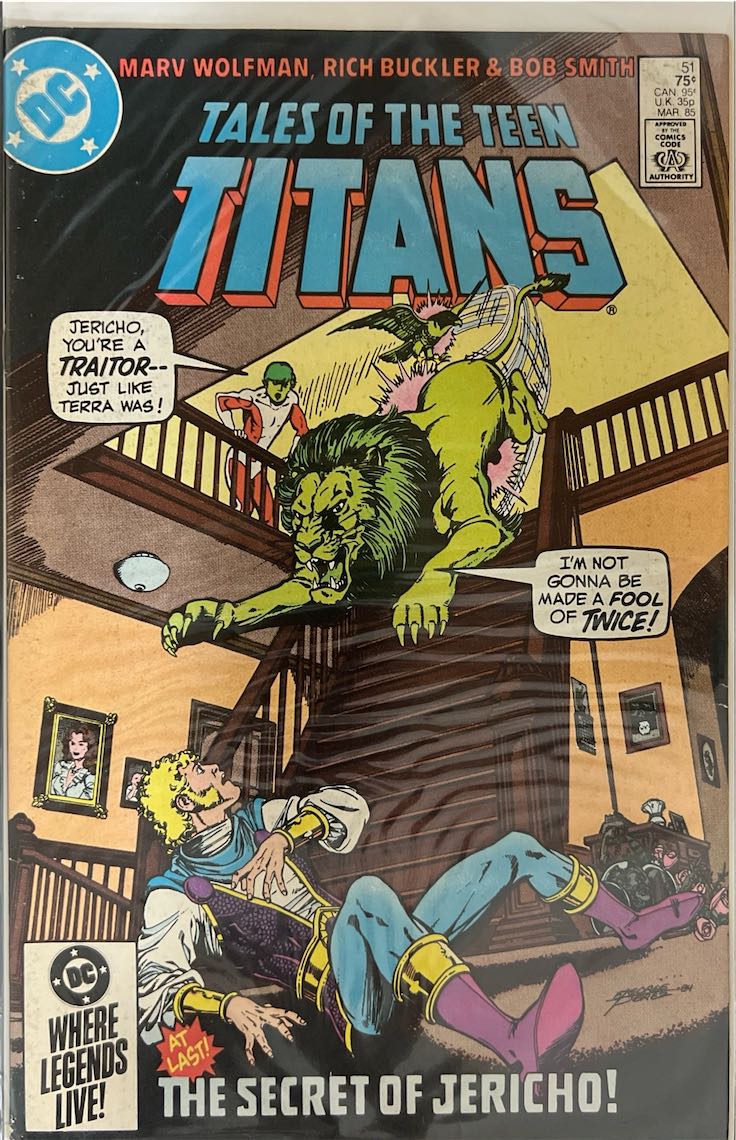 Tales of the Teen Titans, #051, The Secret of Jericho (DC, 1985) - Direct Sales