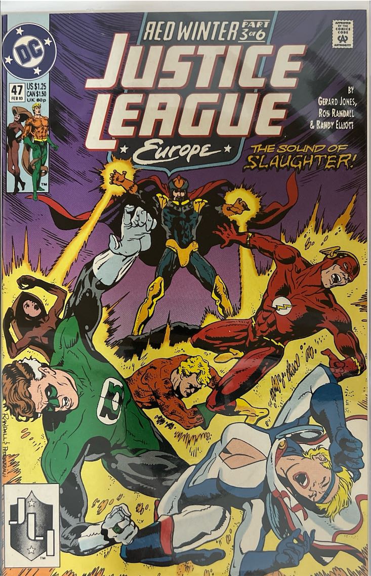 Justice League Europe, #047, The Sound of Slaughter! (DC Comics, 1992) - Direct Sales