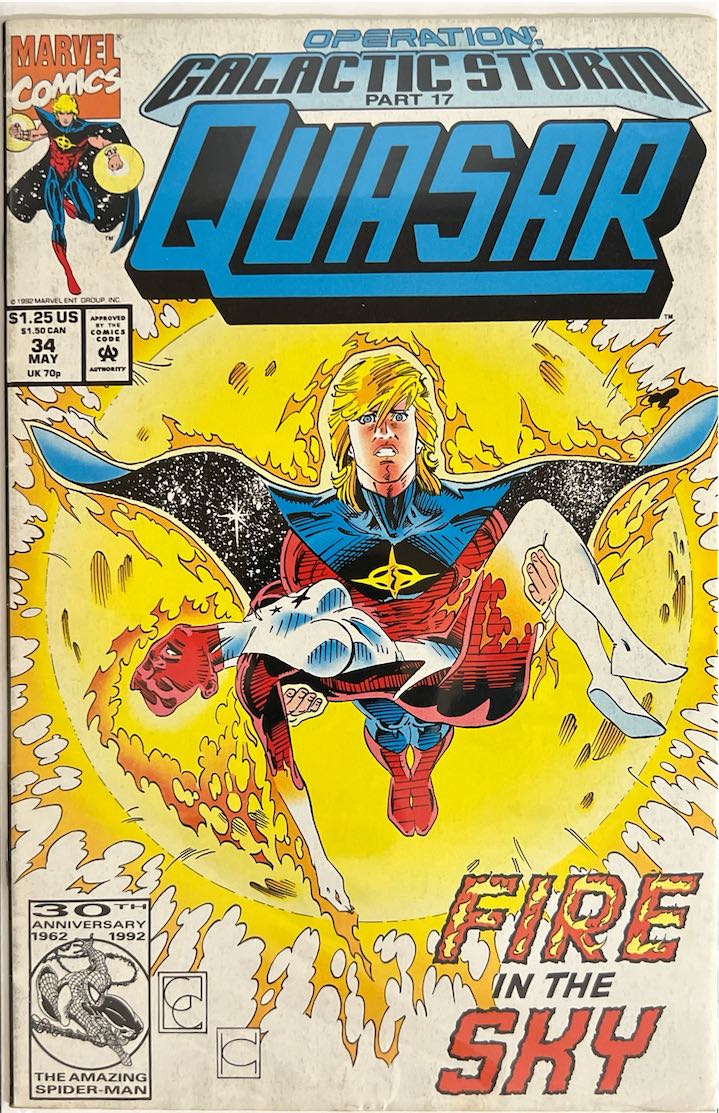 Quasar, #034, Fire in the Sky (Marvel Comics, 1992) - Direct Edition