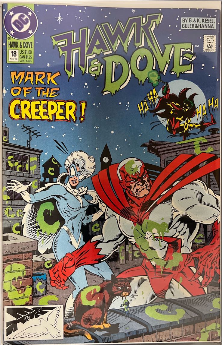 Hawk & Dove, #018, Mark of the Creeper! (DC, 1990) - Direct Sales