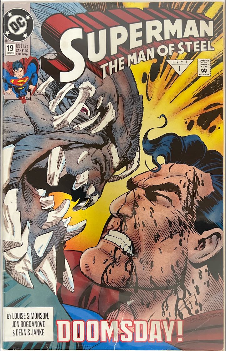 Superman: The Man of Steel, #019, Doomsday! (DC Comics, 1993) - Direct Sales