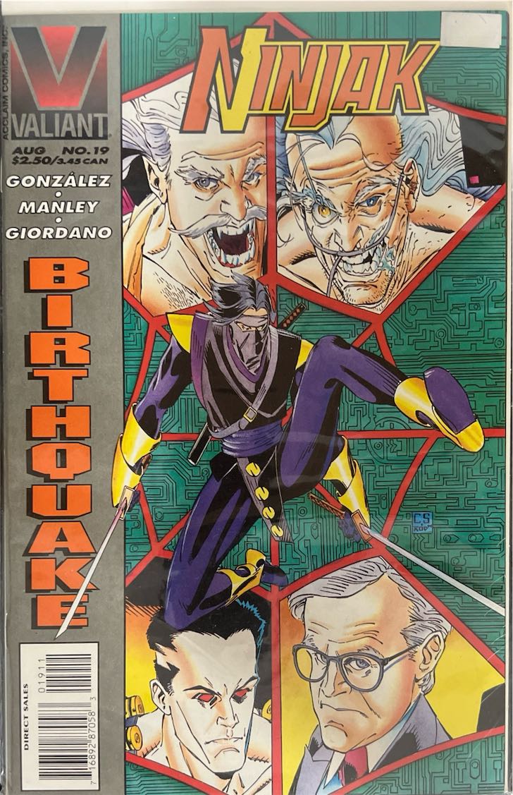 Ninjak, #019, Birthquake (Valiant, 1995) - Direct Sales