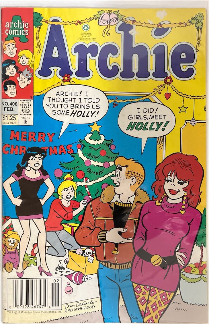 Archie, #408, Merry Christmas (Archie Comics, 1992) - Direct Edition