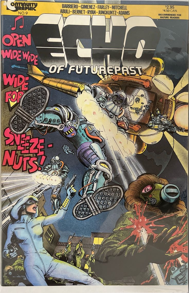 Echo of Futurepast, #009, Open Wide Wide For Sneeze-Nuts! (Continuity Graphic, 1986) - Direct Sales