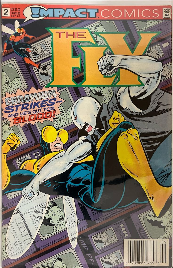 The Fly, #002, Chromium Strikes (Impact Comics, 1991) - Direct Sales