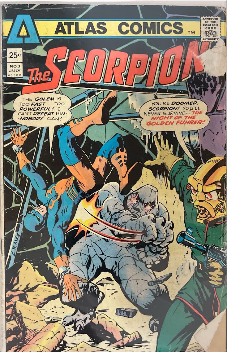 The Scorpion, #003, (Atlas Comics, 1975) - Direct Sales