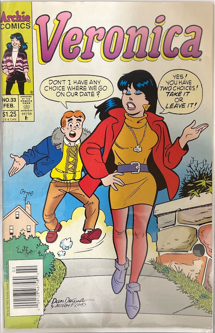 Veronica, #033, "Don't I Have Any Choice Where We Go On Our Date?" (Archie Comics, 1993) - Direct Sales