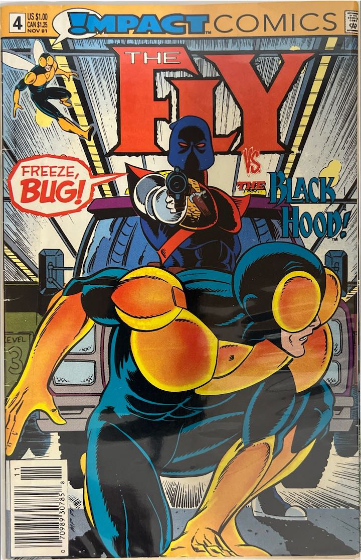 The Fly, #004, vs The Black Hood! (Impact Comics, 1991) - Direct Sales