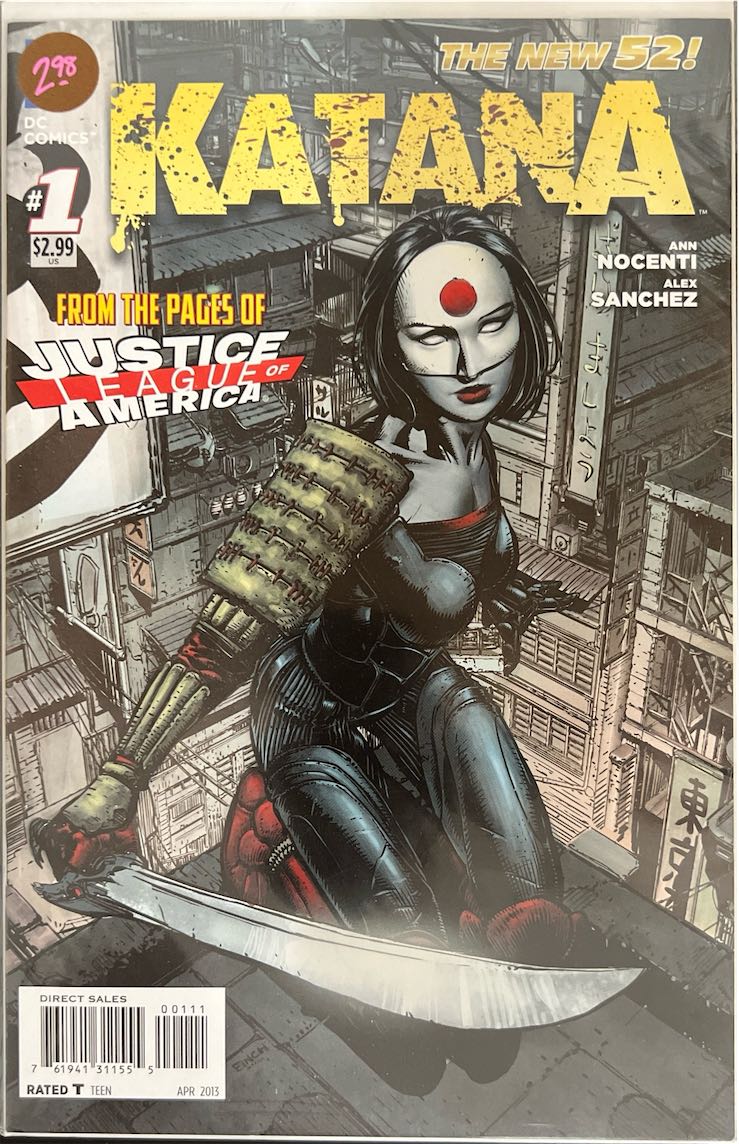 Katana, #001, The New 52! (DC Comics, 2013) - Direct Sales