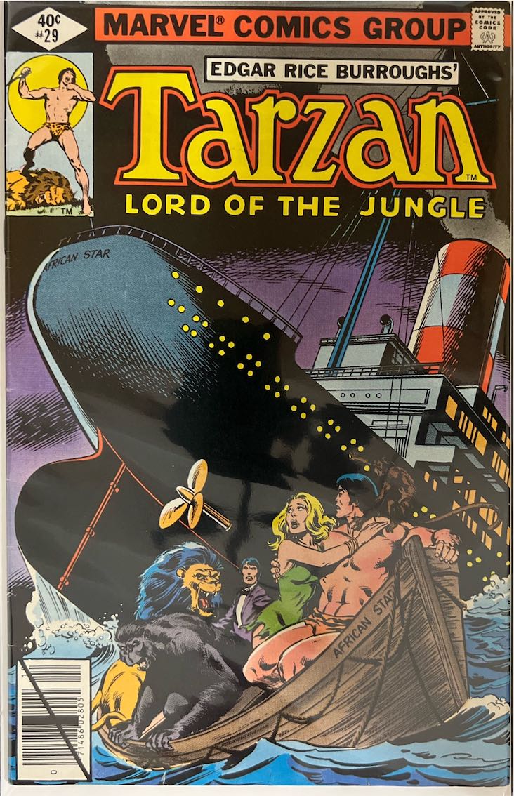 Edgar Rice Burrough's Tarzan, #029, Lord of the Jungle (Marvel, 1979) - Direct Sales Edition