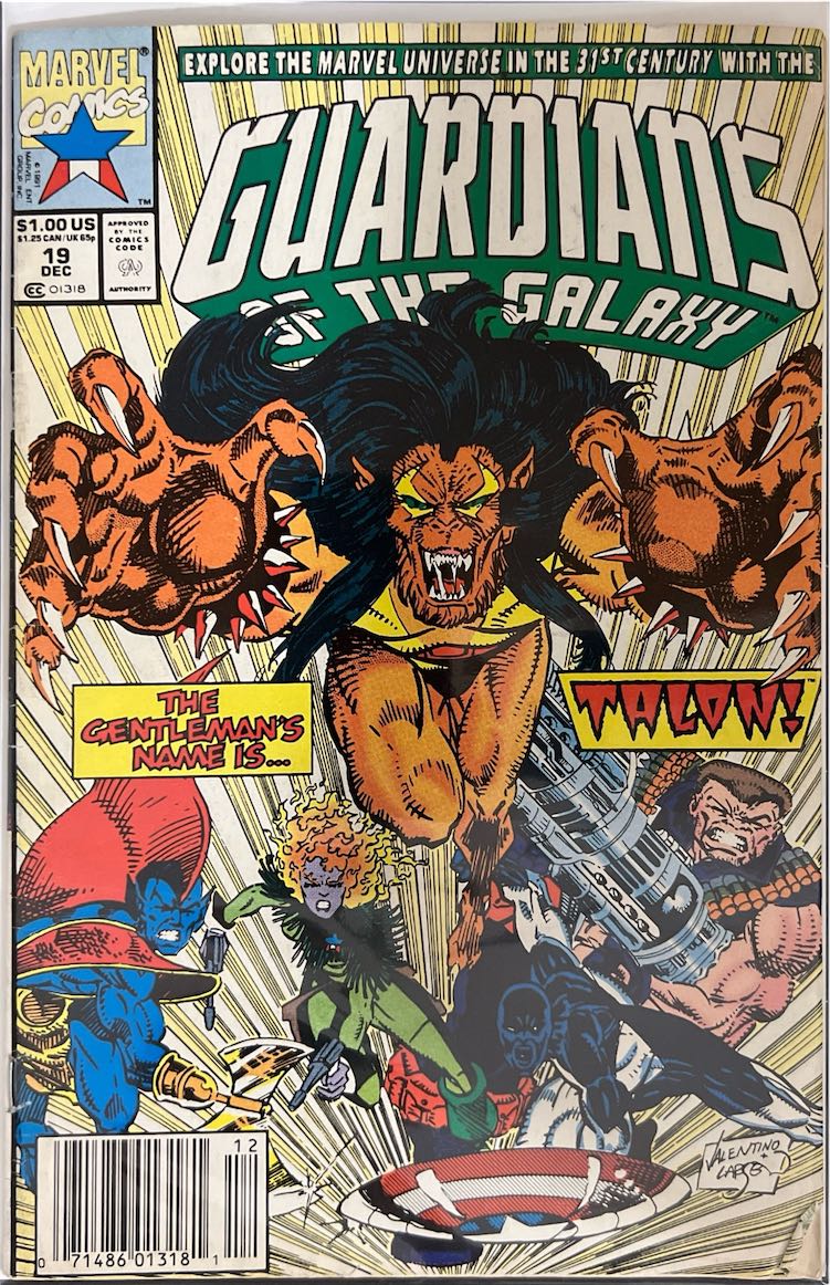 Guardians of the Galaxy, #019, (Marvel Comics, 1991) - Newsstand Edition