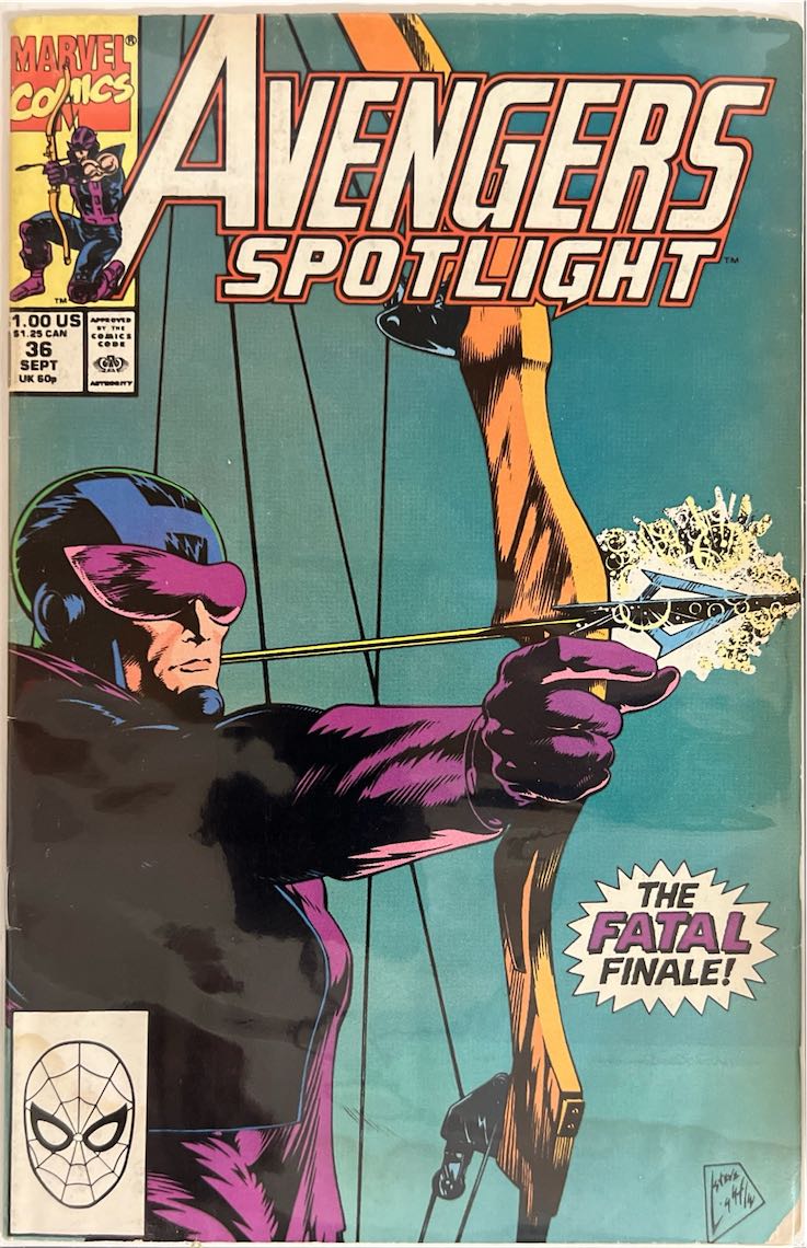 Avengers Spotlight, #036, The Fatal Finale! (Marvel Comics, 1990) - Direct Sales Edition