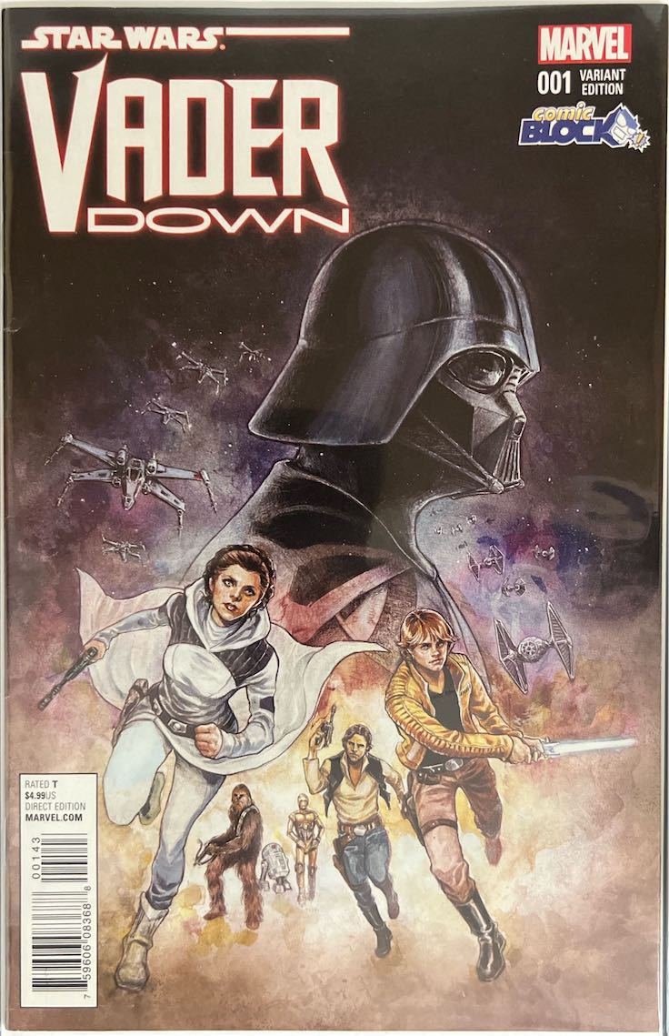 Star Wars: Vader Down, #001, (Marvel, 2015) - Comic Block Variant Edition