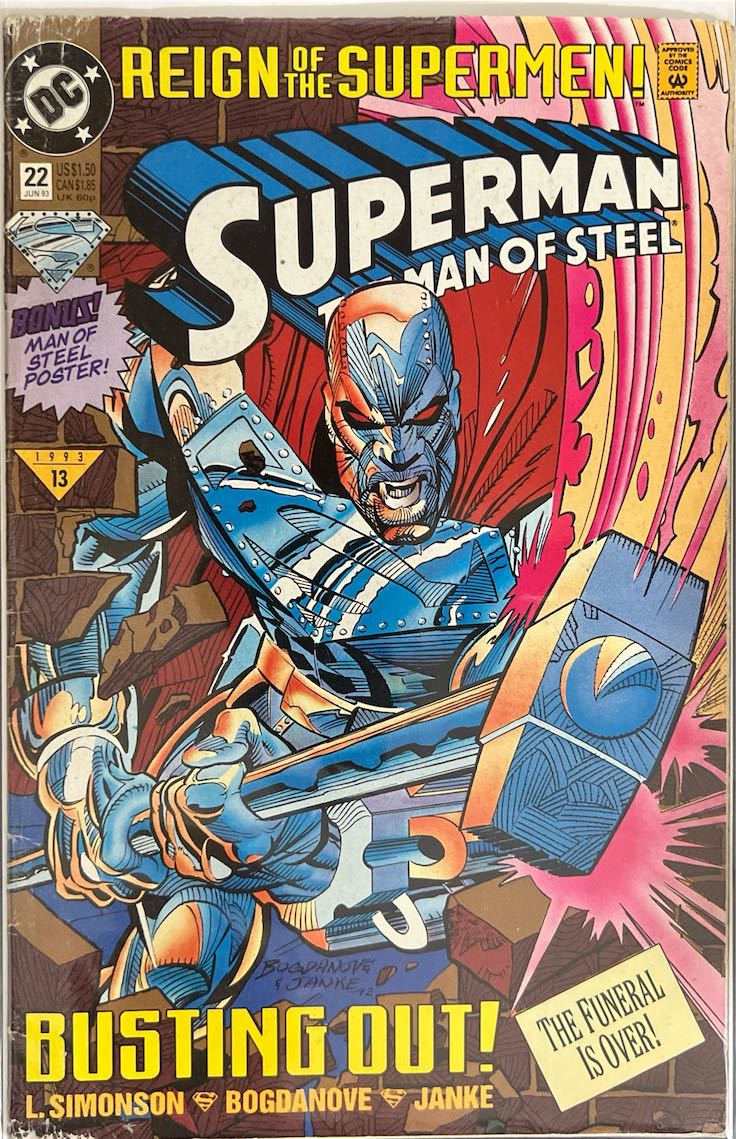 Superman: The Man of Steel, #022, Busting Out! (DC Comics, 1993) - Direct Sales