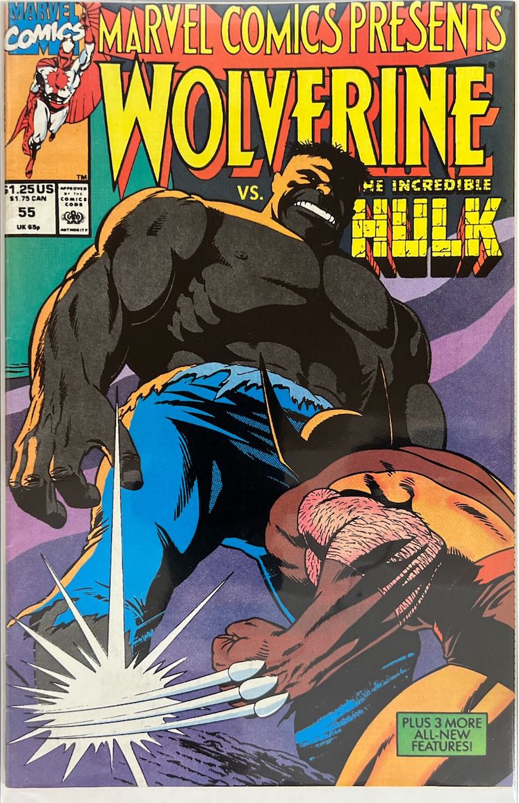 Marvel Comics Presents, #055, Wolverine vs. The Incredible Hulk (Marvel Comics, 1990) - Direct Edition