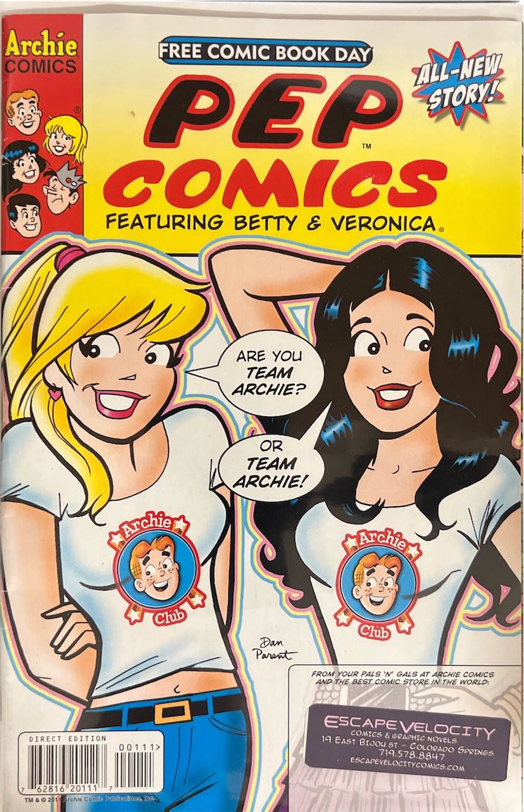 Pep Comics, Free Comic Book Day, Featuring Betty & Veronica (Archie Comics, 2011) - Direct Edition