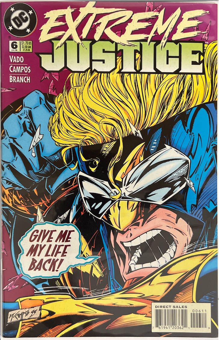 Extreme Justice, #006, Give Me My Life Back! (DC, 1995) - Direct Sales