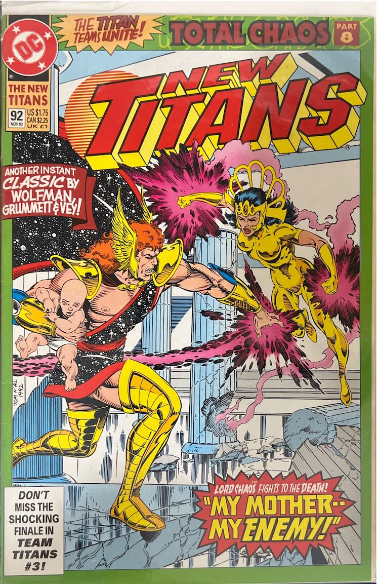 The New Titans, #092, Total Chaos Part 8 (DC Comics, 1992) - Direct Sales