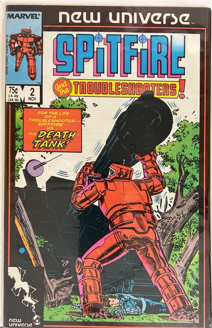 Spitfire and the Troubleshooters, #002, The Death Tank (Marvel, 1986) - Direct Sales