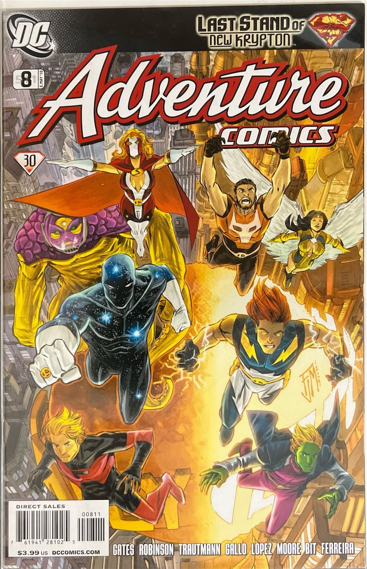 Adventure Comics, #008, Last Stand of New Krypton (DC Comics, 2010) - Direct Sales